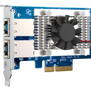 QNAP QXG-10G2T - Adaptador de rede - PCIe 3.0 x4 baixo perfil - 100M/1G/2.5G/5G/10 Gigabit Ethernet x 2