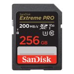 SanDisk Extreme PRO - Cartão de memória flash - 256 GB - Video Class V30 / UHS-I U3 / Class10 - SDXC UHS-I