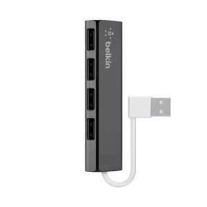 Belkin Ultra-Slim Travel - Hub - 4 x USB 2.0 - desktop