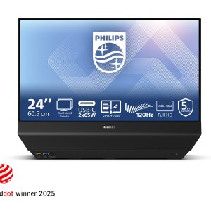 Philips 24B2D5300 - Monitor LED - 24" (23.8" visível) - 1920 x 1080 Full HD (1080p) @ 120 Hz - IPS - 1500:1 - 2xHDMI,…