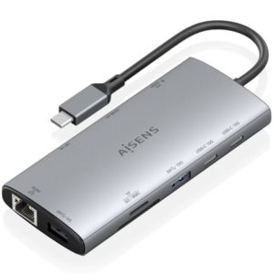 Docking Aisens USB Tipo-C 10 em 1 — 4K/100W/Gigabit