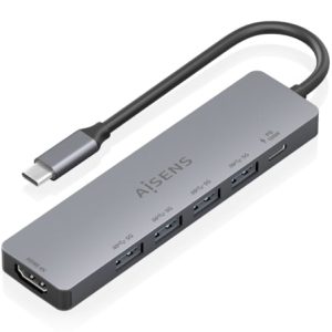 Docking USB Tipo-C Aisens ASUC-6P047-GR — 1xHDMI 4K