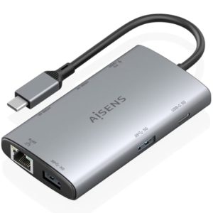 Estação de Ligação USB-C Aisens ASUC-7P049-GR com 2×HDMI 4K