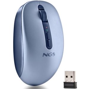 Rato Ergonómico NGS Fog Dual — Sem Fios, Silencioso, Azul