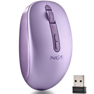 Rato Ergonómico Sem Fio NGS Fog Dual — Roxo