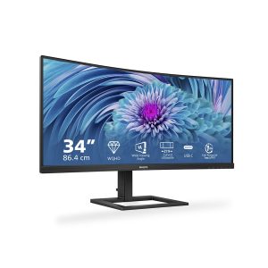 Philips E-line 346E2CUAE - Monitor LED - curvo - 34" (34" visível) - 3440 x 1440 UWQHD @ 100 Hz - VA - 300 cd/m² -…