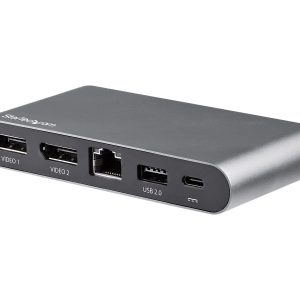 Startech USB C Dock, 4K Dual Monitor DisplayPort, Mini Laptop Docking Station, 100W Power Delivery Passthrough, GbE,…