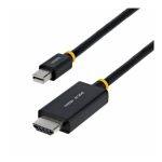 Startech - Cabo adaptador - Mini DisplayPort macho para HDMI macho - 1 m - preto - ativo, suporte 4K60Hz