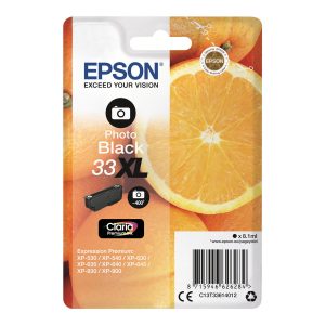 Epson 33XL - 8.1 ml - XL - preto foto - original - blister - tinteiro
