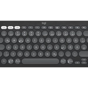 Logitech Pebble Keys 2 K380s - Teclado - sem fios - Bluetooth LE - QWERTY - Espanhol - grafite tonal