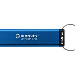 Kingston IronKey Keypad 200 - Drive flash USB - encriptado - FIPS 140-3 Level 3 - 64 GB - USB 3.2 Gen 1