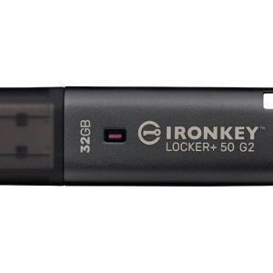 Kingston IronKey Locker+ 50 G2 - Drive flash USB - encriptado - 32 GB - USB 3.2 Gen 1 - Compatível com TAA