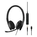EPOS ADAPT 165T USB-C II - ADAPT 100 Series - auscultadores - no ouvido - com cabo - macaco de 3,5 mm, USB-C - preto -…