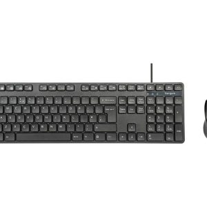 Targus - Conjunto de teclado e rato - full size - antimicrobiana - USB - QWERTY - Espanhol - preto