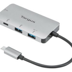 Targus - Hub - 2 x USB 3.2 Gen 1 + 1 x USB-C 3.2 Gen 1 + 1 x USB-C 3.2 Gen 1 (fornecimento de energia) - desktop