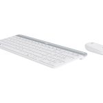 Logitech Slim Wireless Combo MK470 - Conjunto de teclado e rato - sem fios - 2.4 GHz - Espanhol - branco sujo