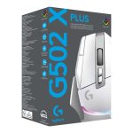 Logitech G G502 X PLUS - Rato - óptico - 11 botões - sem fios - 2.4 GHz - recetor USB Logitech LIGHTSPEED - branco