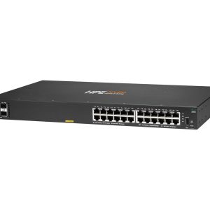 HPE Aruba Networking CX 6000 24p 10M/100M/1G Class4 PoE 4p SFP 1G 370W Switch - Interruptor - Administrado - 24 x…