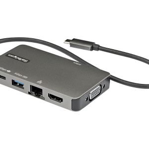 Startech USB-C Multiport Adapter, USB-C to 4K 30Hz HDMI or 1080p VGA, USB Type-C Mini Dock with 100W Power Delivery…