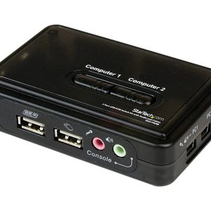 Startech 2 Port USB VGA KVM Switch - Single VGA - Hot-key & Audio Support - 2048x1536 @60Hz KVM Switch - KVM Video…