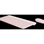 Logitech Slim Wireless Combo MK470 - Conjunto de teclado e rato - sem fios - 2.4 GHz - AZERTY - Francês - rosa