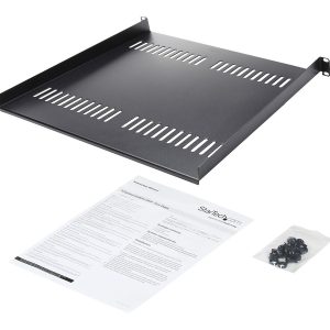 Startech 1U Vented Server Rack Cabinet Shelf, 16in Deep Fixed Cantilever Tray, Rackmount Shelf for 19" AV/Data/Network…
