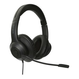 Targus AEH102GL - Auscultadores - no ouvido - convertível - com cabo - USB-A - isolamento de ruído - preto