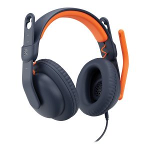 Logitech Zone Learn Wired Over-Ear Headset for Learners, USB-C - Auscultadores supra-aurais com microfonoe - tamanho…
