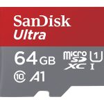 SanDisk Ultra - Cartão de memória flash (adaptador microSDXC para SD Incluído) - 64 GB - A1
