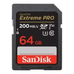 SanDisk Extreme PRO - Cartão de memória flash - 64 GB - Video Class V30 / UHS-I U3 / Class10 - SDXC UHS-I