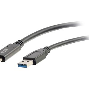 C2G 6ft USB C to USB A Cable - USB 3.2 - 5Gbps - M/M - Cabo USB - USB Tipo A (M) para USB-C (M) - USB 3.1 - 30 V - 3 A - 1.83 m - preto