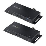 Startech 4K HDMI over Fiber Extender Kit, 4K 60Hz up to 3300ft/1km (Single Mode) or 1000ft/300m (Multimode) LC Fiber…