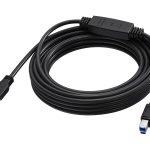 5 m USB 3.0 cable - active booster half way along cable - nickle plated connectors - bandwidth 5 Gbps - USB A (m) to…