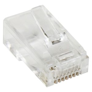 Startech Cat5e RJ45 Stranded Modular Plug Connector - 50 Pkg - Bulk Cat 5e Plugs - 50x RJ45 Ends (CRJ4550PK) - Conector…