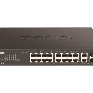 D-Link DGS 1100-18PV2 - Interruptor - inteligente - 16 x 10/100/1000 (PoE+) + 2 x combo Gigabit SFP - montável em…