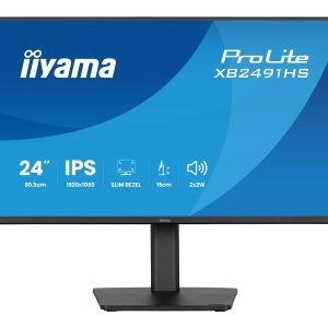 iiyama ProLite XB2491HS-B1 - Monitor LED - 24" (23.8" visível) - 1920 x 1080 Full HD (1080p) @ 120 Hz - IPS - 350 cd/m²…