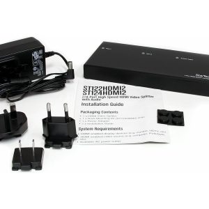 Startech HDMI Splitter 1 In 2 Out - 1080p - 2 Port - Signal Amplifier - Rugged - HDMI Multi Port - HDMI Audio Splitter…