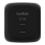 Belkin BoostCharge Pro - Adaptador de alimentação - GaN - 67 Watt - Fast Charge, PD 3.1/PPS - 2 conectores de saída (2…