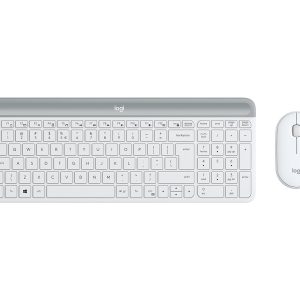 Logitech Slim Wireless Combo MK470 - Conjunto de teclado e rato - sem fios - 2.4 GHz - Padrão internacional americano -…