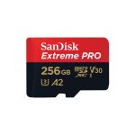 SanDisk Extreme PRO - Cartão de memória flash (adaptador microSDXC para SD Incluído) - 256 GB - A2