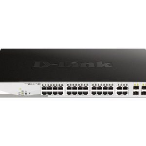 D-Link Web Smart DGS-1210-28P - Interruptor - L3 - Administrado - 24 x 10/100/1000 (PoE) + 4 x Gigabit SFP - desktop,…