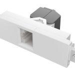 Vision Techconnect - Implantação modular - montável na placa frontal - CAT 6a - RJ-45 - branco