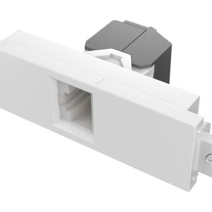 Vision Techconnect - Implantação modular - montável na placa frontal - CAT 6a - RJ-45 - branco