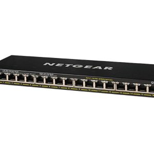 NETGEAR GS316P - Interruptor - sem gestão - 16 x 10/100/1000 (PoE+) - desktop, montável na parede - PoE+ (115 W)