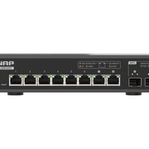 QNAP QSW-L3208-2C6T - Interruptor - Administrado - 2 x 10 Gigabit SFP+ + 8 x 100/1000/2.5G/5G/10GBase-T - desktop