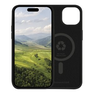 dbramante1928 Monaco - Tampa posterior para telemóvel - compatibilidade MagSafe - plástico, silicone - preto noite - para Apple iPhone 13, 14, 15, 16e, 17e