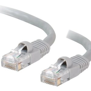 C2G Cat5e Booted Unshielded (UTP) Network Patch Cable - Cabo patch - RJ-45 (M) para RJ-45 (M) - 2 m - PTNB - CAT 5e - moldado, sem nós, entrançado - cinza