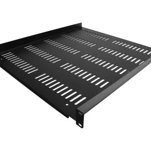 Startech 1U Vented Server Rack Cabinet Shelf, 20in Deep Fixed Cantilever Tray, Rackmount Shelf for 19" AV/Data/Network Equipment Enclosure w/ Cage Nuts & Screws, 55lbs Weight Capacity - 1U Network Rack Shelf - Prateleira de bastidor - preto - 1U - 19