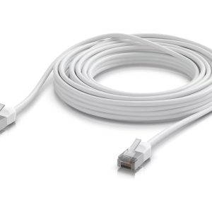 Ubiquiti UniFi - Cabo patch - RJ-45 (M) para RJ-45 (M) - 8 m - 3.5 mm - blindado - CAT 6a - inicializado, exterior, robusto - branco