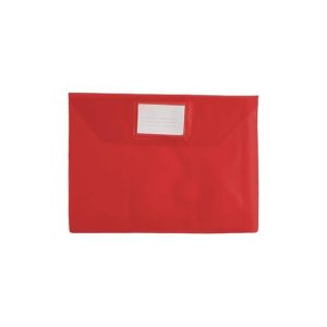 Bolsa 310x300mm A4 Envelope PVC Visor Transp Vermelho